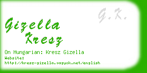 gizella kresz business card